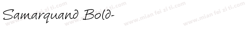 Samarquand Bold字体转换